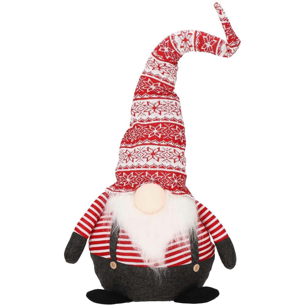 2-167 Figurina Craciun, Spiridus cu bluza in dungi, inaltime 80cm Mob360 - imagine 1