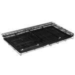 Cusca pentru animale, 2 usi, Pliabila din metal, XL, Negru, 100x70x60 cm Mob360 - imagine 3