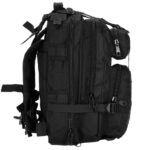 Rucsac militar pentru drumetie, impermeabil, ultra usor, 4 compartimente, culoare negru Mob360 - imagine 2