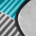 Patura pentru picnic sau plaja, cu folie izolatoare si maner, 200x240cm, albastru gri Mob360 - imagine 3