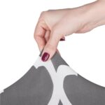 Husa universala pentru scaun, marime universala, poliester si spandex, 45 x 60 cm, gri alb Mob360 - imagine 4