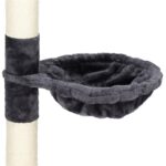 Ansamblu de joaca pentru pisici, tip stalp de catarat pana la tavan, inaltime reglabila, 240 - 265 cm, gri inchis Mob360 - imagine 3