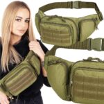 Borseta incapatoare pentru umar sau brau, impermeabila, unisex, 43x15cm, verde Mob360 - imagine 2