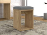 Taburet pentru masuta de toaleta cu sezut confortabil, 30x30x42 cm, craft Mob360 - imagine 3