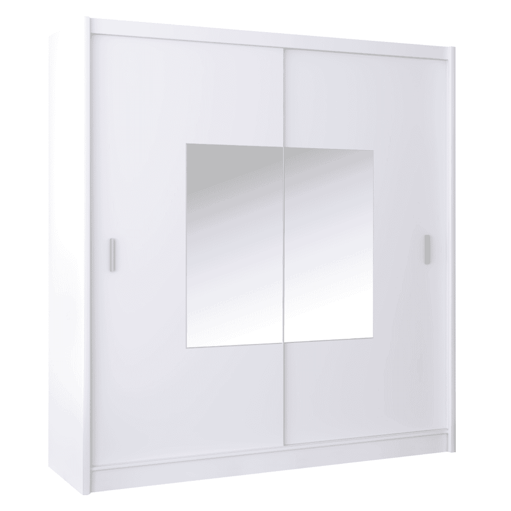 203-biela-01 Dulap cu uşi glisante, alb, 203x215, MADRYT - imagine 1