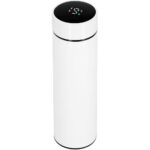 Cana termos Smart, inox, display LED, afisare temperatura, 500ml, 23cm, alb Mob360
