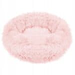 Pat pentru caini si pisici, cu husa detasabila, roz deschis, diametru 50cm Mob360 - imagine 2
