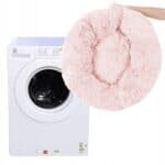 Pat pentru caini si pisici, cu husa detasabila, roz deschis, diametru 50cm Mob360 - imagine 9