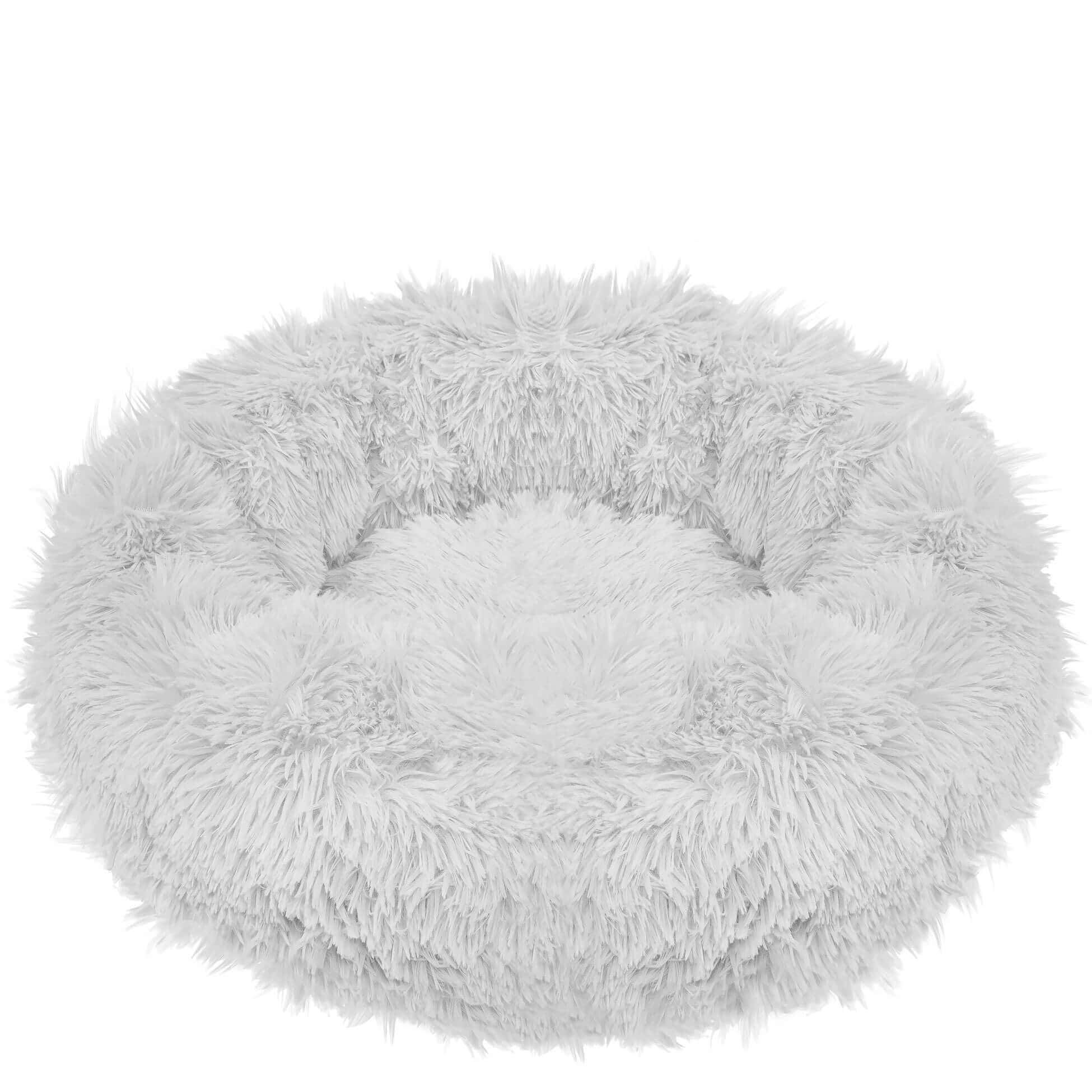 26538707 Pat pentru caini si pisici, cu husa detasabila, gri, diametru 90cm Mob360 - imagine 1