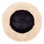 Pat pentru caini si pisici, cu husa detasabila, crem, diametru 90cm Mob360 - imagine 7