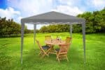 Cort pavilion de gradina pliabil automat pop-up, impermeabil, cu protectie UV, 300x300cm, gri Mob360 - imagine 3