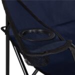 Scaun pliabil camping sau pescuit , cu suport pahar, albastru inchis Mob360 - imagine 4