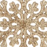 Decoratiune brad fulg de zapada, set 8 bucati, 8cm, auriu Mob360 - imagine 4