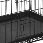 Cusca pentru animale, 2 usi, Pliabila din metal, XL, Negru, 93x67x56 cm Mob360 - imagine 4