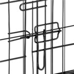 Cusca pentru animale, 2 usi, Pliabila din metal, XL, Negru, 100x70x60 cm Mob360 - imagine 4