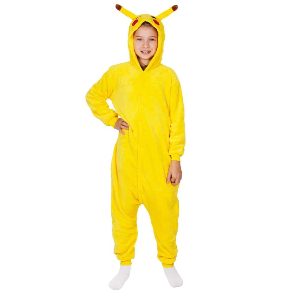 3-21 Pijama tip salopeta pentru copii, model Pikachu, marime 130-140 cm Mob360 - imagine 1
