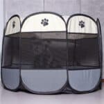 Tarc pliabil pentru animale de companie, diametru 91cm, gri crem Mob360 - imagine 3