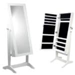 Dulap de toaleta cu oglinda si spatiu de depozitare bijuterii, 35x120cm, alb Mob360 - imagine 6