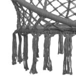 Scaun rotund tip leagan suspendat cu perna Confort Plus casa sau gradina, gri inchis Mob360 - imagine 4