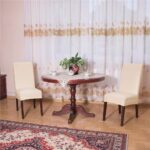 Set 4 huse universale pentru scaun, marime universala, poliester si spandex, 45 x 60 cm, bej Mob360 - imagine 6