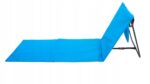 Sezlong de plaja pliabil, spatar cu cadru metalic, reglabil, 150x47x48 cm, albastru Mob360 - imagine 3