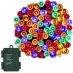 Instalatie lumini de exterior pentru gradina, 10 metri, 100 LED-uri, cu baterii, multicolor Mob360 - imagine 3