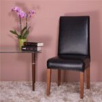 Husa universala pentru scaun, marime universala, poliester si spandex, 45 x 60 cm, imiatie piele negru Mob360 - imagine 4