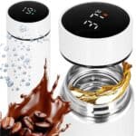 Cana termos Smart, inox, display LED, afisare temperatura, 500ml, 23cm, alb Mob360 - imagine 4