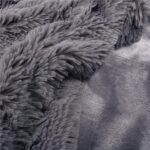 Patura pufoasa si calduroasa pentru 2 persoane, 160x200cm, gri Mob360 - imagine 9