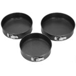 Set 3 forme de copt, 27, 25 si 23 cm, cu fund detasabil, gri Mob360 - imagine 4