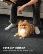 Covor decorativ antiderapant, lavabil la masina, 120x170 cm, gri carbune Mob360 - imagine 2