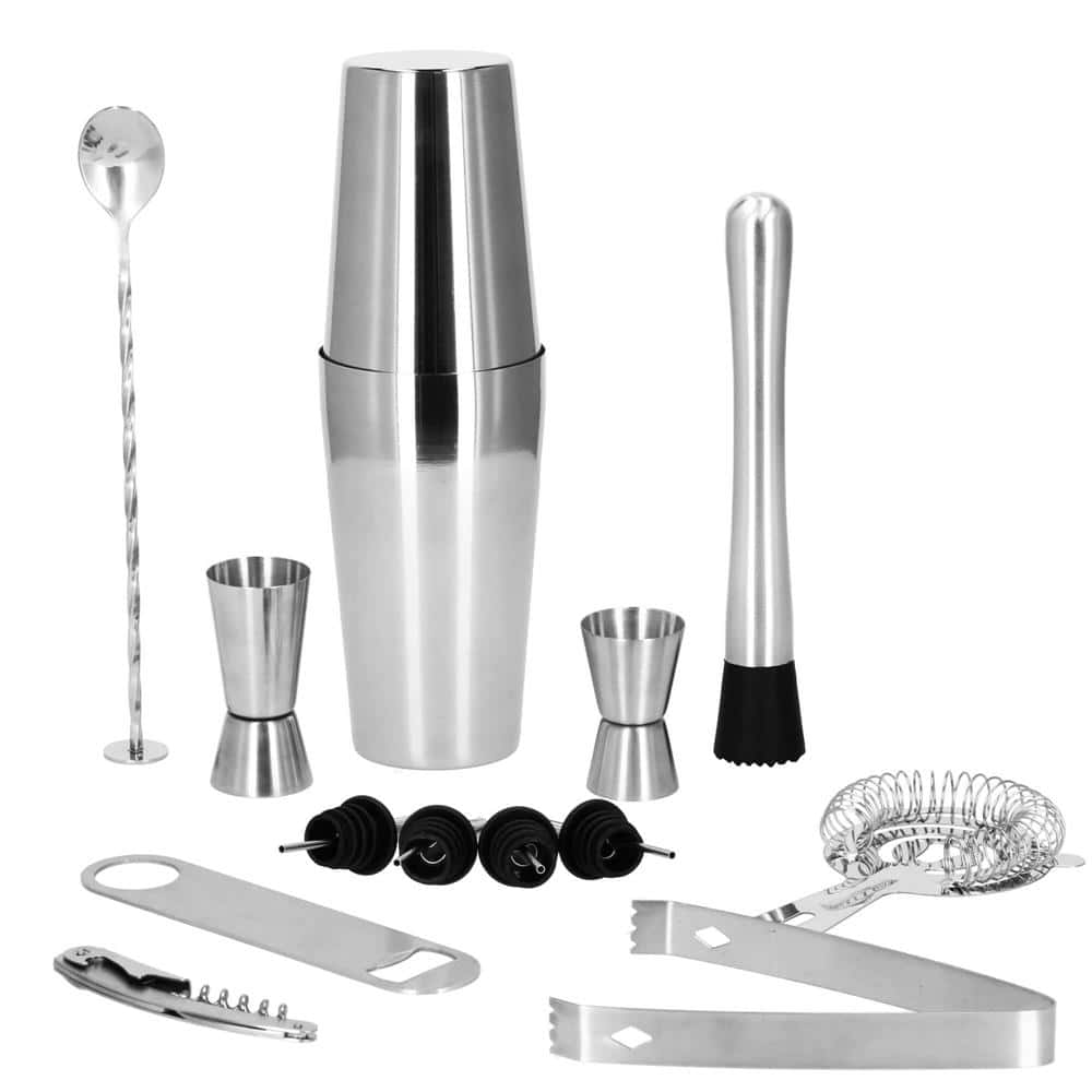 33-8 Set Cocktail Shaker Kit pentru barmani 750ml, KI16, 14 piese Mob360 - imagine 1