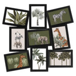 Rama colaj 9 fotografii 5Five Cali din plastic, 46x1,9x49 cm, negru Mob360