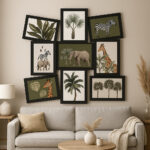 Rama colaj 9 fotografii 5Five Cali din plastic, 46x1,9x49 cm, negru Mob360 - imagine 3