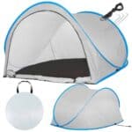 Cort plaja si picnic semi-deschis , protectie UV, 200x120x110cm, gri Mob360 - imagine 3