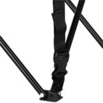 Masa plianta camping sau pescuit, cu 2 suporturi pahar, 46x46x45 cm, negru Mob360 - imagine 4