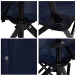 Scaun pliabil camping sau pescuit , cu suport pahar, albastru inchis Mob360 - imagine 5