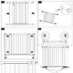 Poarta de siguranta Safety Gate pentru scari, ajustabila, din lemn cu structura otel, 103-110cm, negru maro Mob360 - imagine 5