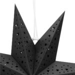 Stea decorativa 3D din hartie ajurata, 50cm, neagra Mob360 - imagine 5