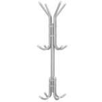 Cuier pentru haine, tip pom, cu 12 carlige, 173 cm, gri Mob360 - imagine 5