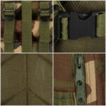 Rucsac militar pentru drumetie, impermeabil, ultra usor, 4 compartimente, culoare camo Mob360 - imagine 8