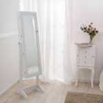 Dulap de toaleta cu oglinda si spatiu de depozitare bijuterii, 35x120cm, alb Mob360