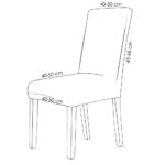 Husa universala pentru scaun, marime universala, poliester si spandex, 45 x 60 cm, gri alb Mob360 - imagine 6