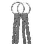 Scaun rotund tip leagan suspendat cu perna Confort Plus casa sau gradina, gri inchis Mob360 - imagine 5