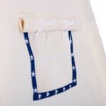 Cort copii stil indian Teepee Tent cu fereastra, covoras gros si 2 perne, alb albastru inchis cu stelute Mob360 - imagine 5