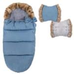 Sac iarna de bebelusi pentru carucior, marime universala, 90x45cm, albastru Mob360 - imagine 2