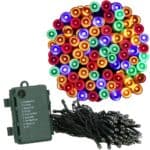 Instalatie lumini de exterior pentru gradina, 10 metri, 100 LED-uri, cu baterii, multicolor Mob360 - imagine 4