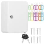 Cutie metalica din otel pentru 48 chei, echipata, 25x20x7.5cm, alba Mob360 - imagine 4