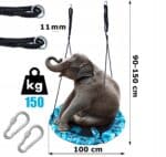 Leagan tip cuib Camuflaj 100cm, inaltime reglabila, 150 kg, Albastru Negru Mob360 - imagine 5