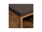 VASAGLE Banca pentru hol cu suport pentru pantofi, 10 compartimente, cu perna, 104x48x30cm, maro rustic Mob360 - imagine 4